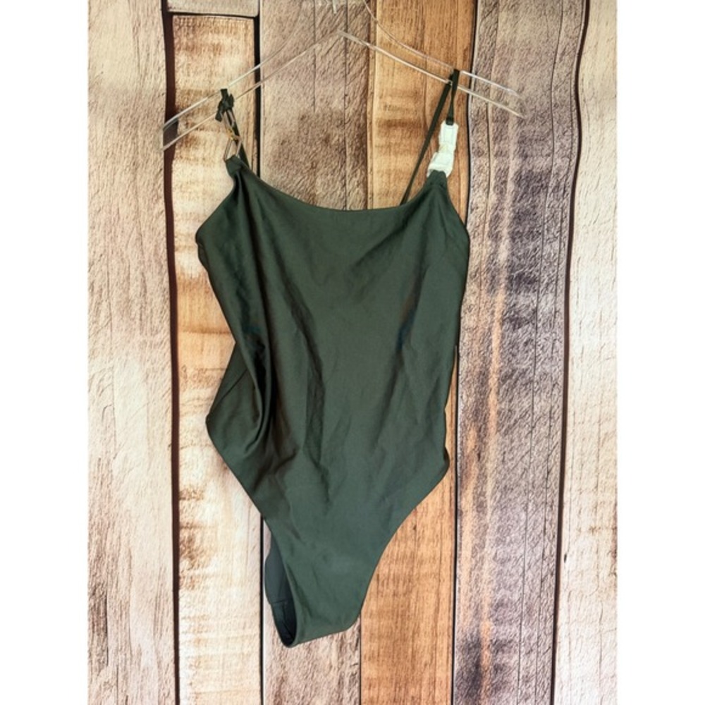 All Saints Talaria One Piece Swimsuit Fir Green Minimalist Resort Medium NWT